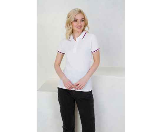 Рубашка поло женская STAN  триколор хлопок/полиэстер 185, 04WRUS, Белый (10) (42/XS), Цвет: белый, Размер: 42/XS, изображение 4