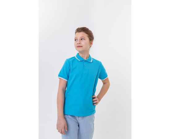 Рубашка поло детская  STAN с окантовкой хлопок/полиэстер 185, 04TJ, Бирюзовый (32) (6 лет), Цвет: бирюзовый, Размер: 6 лет, изображение 4