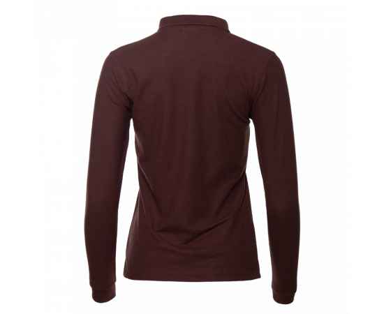 Рубашка поло женская STAN длинный рукав хлопок/полиэстер 185, 04SW, Т-шоколадный (107) (42/XS), Цвет: Тёмно-Шоколадный, Размер: 42/XS, изображение 2