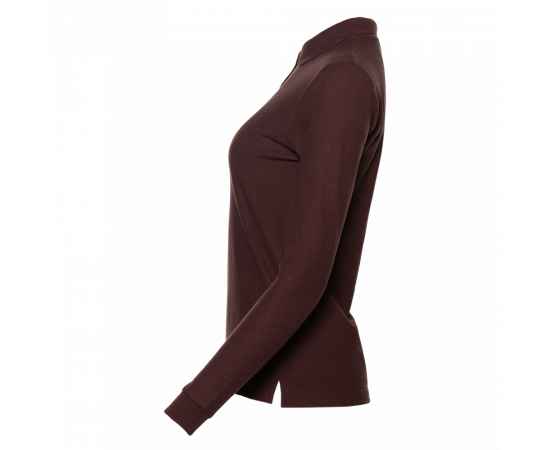 Рубашка поло женская STAN длинный рукав хлопок/полиэстер 185, 04SW, Т-шоколадный (107) (42/XS), Цвет: Тёмно-Шоколадный, Размер: 42/XS, изображение 3