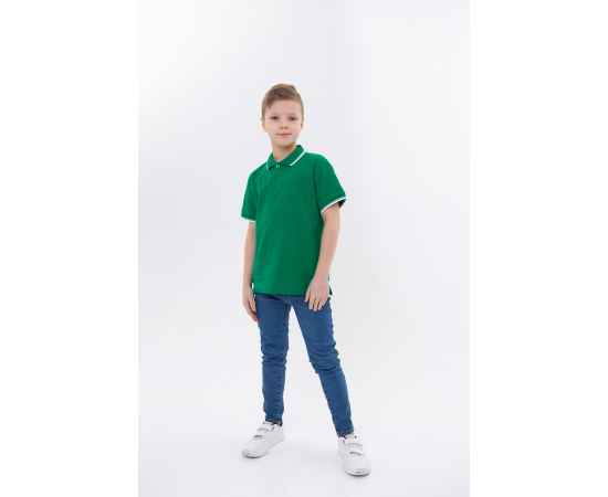 Рубашка поло детская  STAN с окантовкой хлопок/полиэстер 185, 04TJ, Зелёный (30) (6 лет), Цвет: Зелёный, Размер: 6 лет, изображение 6