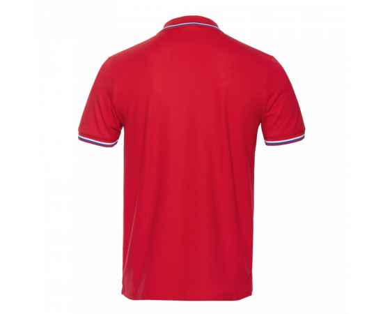 Рубашка поло мужская STAN  триколор  хлопок/полиэстер 185, 04RUS, Красный (14) (40/3XS), Цвет: красный, Размер: 40/3XS, изображение 2