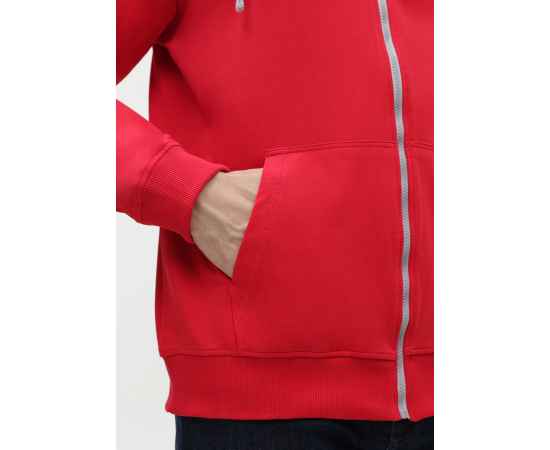 Толстовка мужская STAN с капюшоном на молнии футер без начёса 260, 61, Красный (14) (44/XS), Цвет: красный, Размер: 44/XS, изображение 11