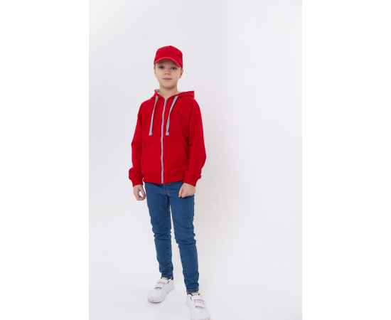 Толстовка  детская STAN с капюшоном на молнии футер без начёса 260, 61J, Красный (14) (6 лет), Цвет: красный, Размер: 6 лет, изображение 6