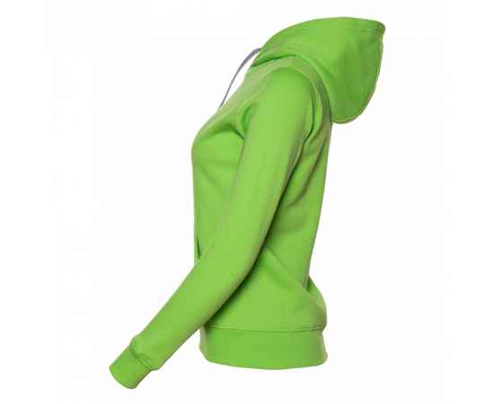 Толстовка женская STAN с капюшоном на молнии футер с начёсом 280, 17W,Ярко-зелёный (26/50) (42/XS), Цвет: Ярко-зелёный, Размер: 42/XS, изображение 2