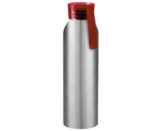 Бутылка для воды VIKING SILVER 650мл. Серебристая с красной крышкой 6141.03