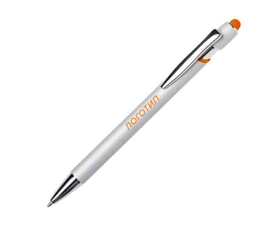 Ручка-стилус металлическая шариковая Sway Monochrome с цветным зеркальным слоем, 18342.08, Цвет: серебристый,оранжевый