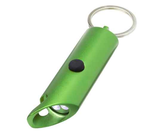 Светодиодный фонарик с открывалкой для бутылок и брелоком Flare, 10457461, Цвет: зеленый