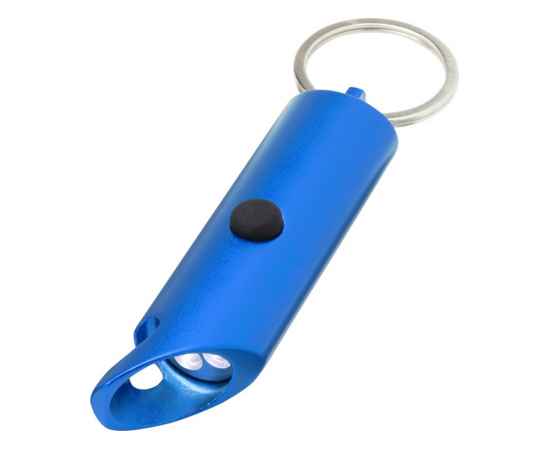 Светодиодный фонарик с открывалкой для бутылок и брелоком Flare, 10457453, Цвет: ярко-синий