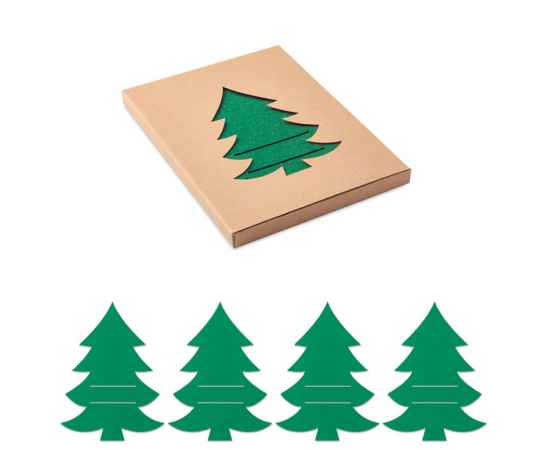 Салфетка из фетра RPET, зеленый, Цвет: зеленый-зеленый, Размер: 16x2x21 см