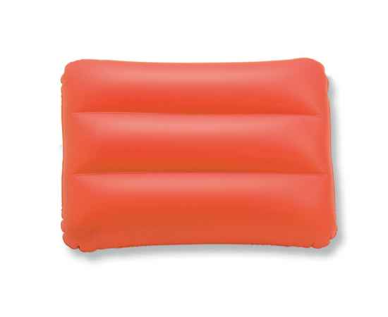Подушка надувная пляжная, красный, Цвет: красный, Размер: 30.5x20.5x7 см