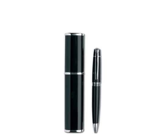 Ручка в футляре, черный, Цвет: черный, Размер: 14.5x2.1x2 см