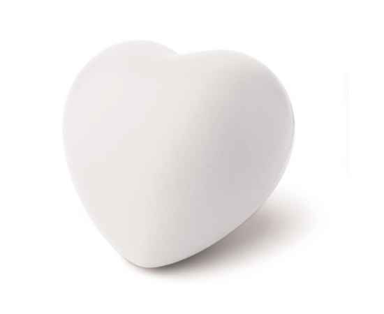 Антистресс в виде сердца, белый, Цвет: белый, Размер: 7x6.5x5.5 см