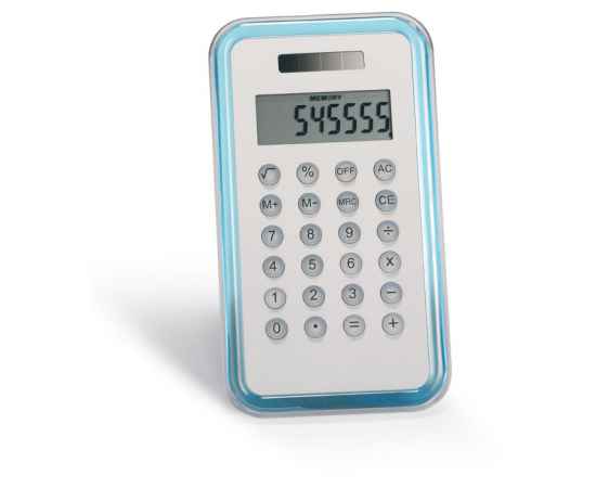 Калькулятор, прозрачно-голубой
