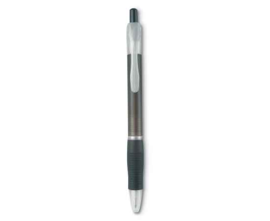 Ручка шариковая с резиновым обх, прозрачно-серый, Цвет: прозрачно-серый, Размер: 1.1x14.5 см