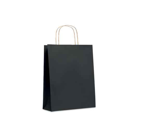 Подарочный пакет средн 90 г/м&#178;, черный, Цвет: черный, Размер: 25x11x32 см