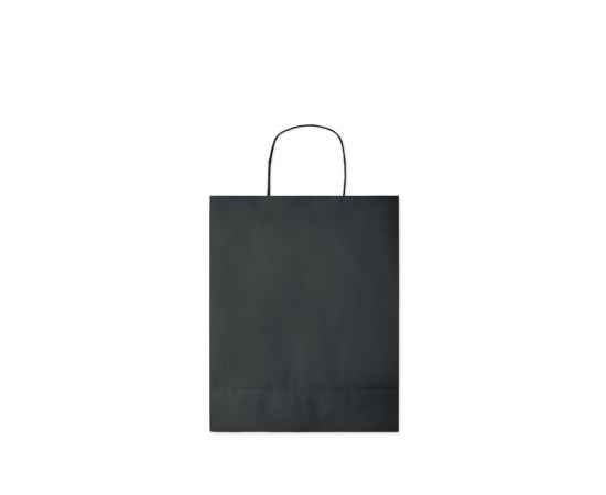Подарочный пакет средн 90 г/м&#178;, черный, Цвет: черный, Размер: 25x11x32 см, изображение 4
