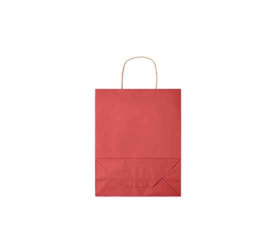 Подарочный пакет средн 90 г/м&#178;, красный, Цвет: красный, Размер: 25x11x32 см, изображение 4
