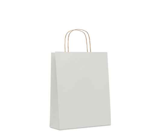 Подарочный пакет средн 90 г/м&#178;, белый, Цвет: белый, Размер: 25x11x32 см