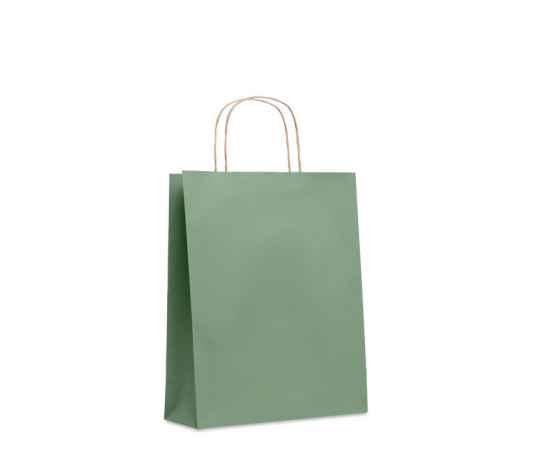 Подарочный пакет средн 90 г/м&#178;, зеленый, Цвет: зеленый-зеленый, Размер: 25x11x32 см