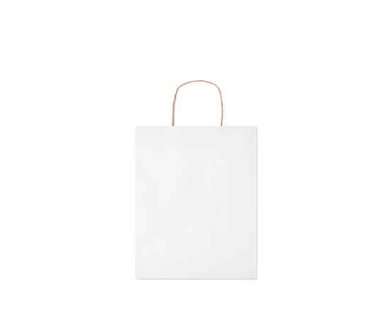 Подарочный пакет средн 90 г/м&#178;, белый, Цвет: белый, Размер: 25x11x32 см, изображение 5