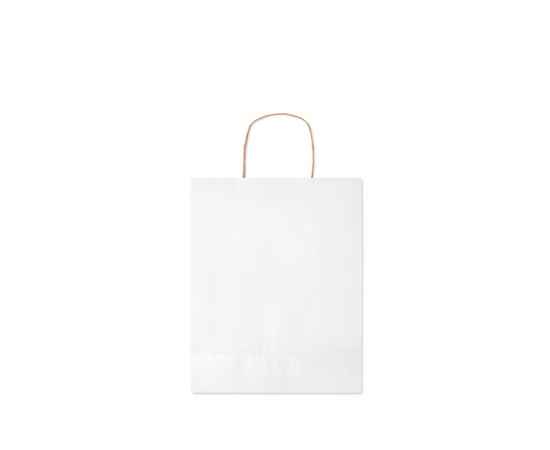 Подарочный пакет средн 90 г/м&#178;, белый, Цвет: белый, Размер: 25x11x32 см, изображение 4