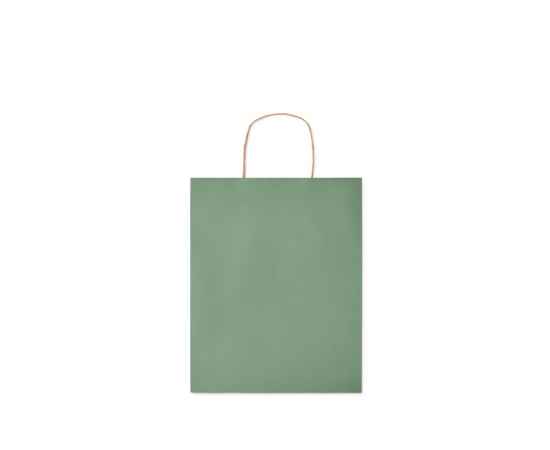 Подарочный пакет средн 90 г/м&#178;, зеленый, Цвет: зеленый-зеленый, Размер: 25x11x32 см, изображение 7
