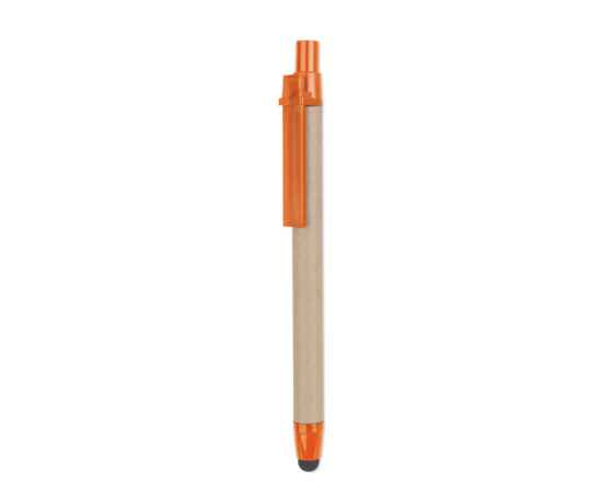 Ручка шариковая из картона, оранжевый, Цвет: оранжевый, Размер: 1x13.5 см