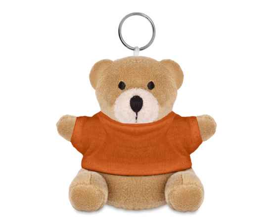 Медведь плюшевый на брелоке, оранжевый, Цвет: оранжевый, Размер: 5x9 см