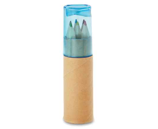 6 цветных карандашей, прозрачно-голубой, Цвет: прозрачно-голубой, Размер: 2.7x10 см