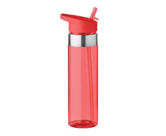 Фляга для питья, прозрачно-красный, Цвет: прозрачно-красный, Размер: 8x24.5 см