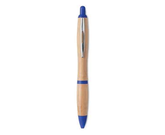 Ручка шариковая из бамбука и пл, королевский синий, Цвет: королевский синий, Размер: 1.3x14 см