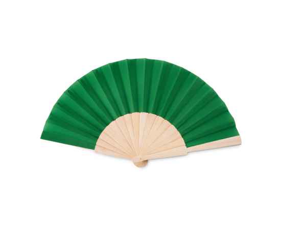 Веер деревянный, зеленый, Цвет: зеленый-зеленый, Размер: 41x22 см