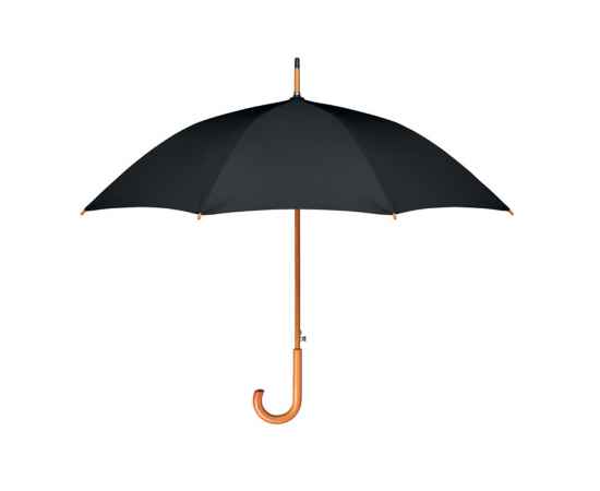 Зонт трость из эпонжа 23,5 дюйм, черный, Цвет: черный, Размер: 107x90 см