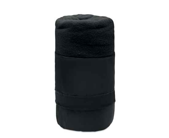 Флисовый дорожный плед из RPET, черный, Цвет: черный, Размер: 120x150 см