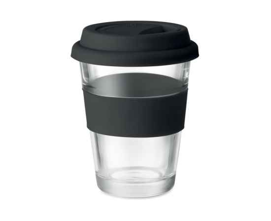 Стеклянный стакан 350 мл, черный, Цвет: черный, Размер: 9x12 см