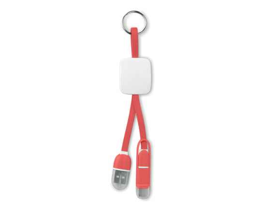 Брелок с usb проводом Key Ring C, Красный, Цвет: красный