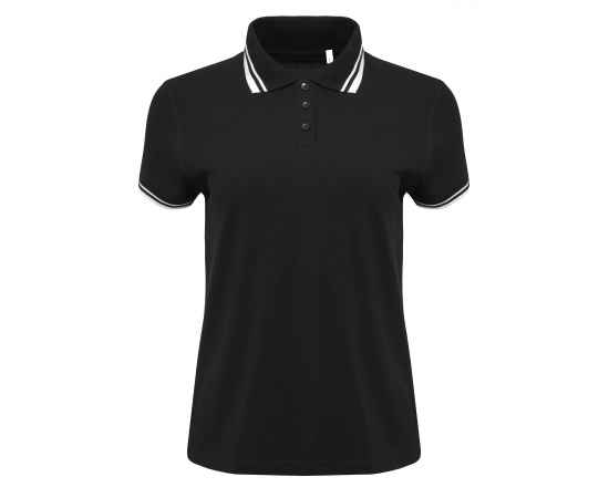 New Gen Рубашка поло женская черная комбинированная 2XL, Цвет: черный, Размер: 2XL