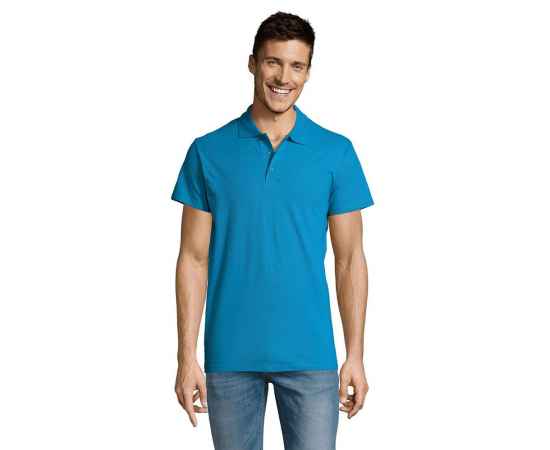 Рубашка поло мужская Summer 170 ярко-бирюзовая, размер L, Цвет: бирюзовый, Размер: L, изображение 4