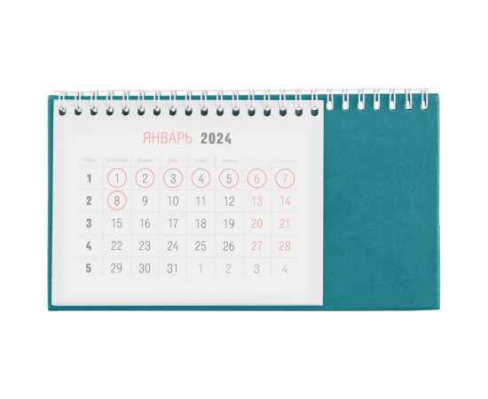 Календарь настольный Brand, бирюзовый, Цвет: бирюзовый, Размер: 21х12х8, изображение 2