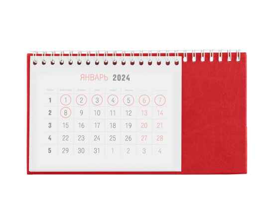 Календарь настольный Brand, красный, Цвет: красный, Размер: 21х12х8, изображение 2