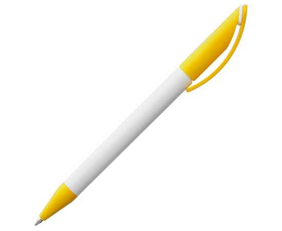 Ручка шариковая Prodir DS3 TPP Special, белая с желтым, Цвет: белый, желтый, Размер: 13,8х1, изображение 3