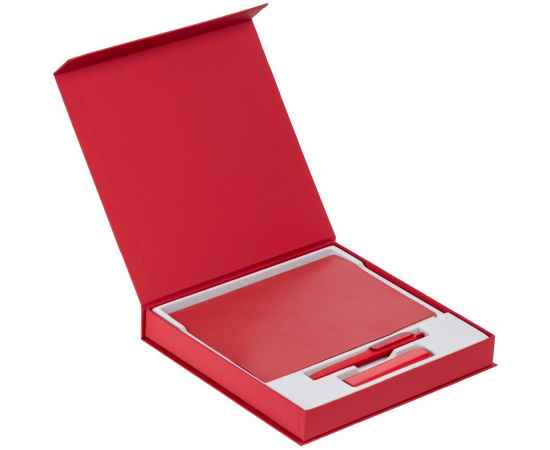 Коробка Memoria под ежедневник, аккумулятор и ручку, красная, изображение 2