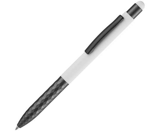Ручка шариковая Digit Soft Touch со стилусом, белая, Цвет: белый