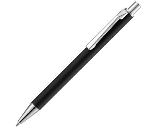 Ручка шариковая Lobby Soft Touch Chrome, черная, Цвет: черный