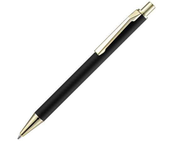 Ручка шариковая Lobby Soft Touch Gold, черная, Цвет: черный