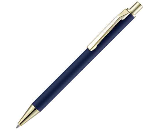 Ручка шариковая Lobby Soft Touch Gold, синяя, Цвет: синий