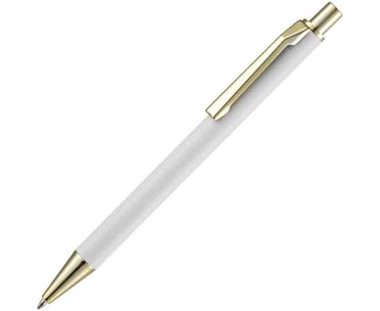 Ручка шариковая Lobby Soft Touch Gold, белая, Цвет: белый