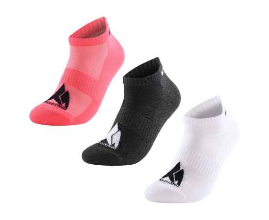 Набор из 3 пар спортивных носков Monterno Sport, розовый, серый и белый, Цвет: белый, серый, розовый, Размер: 38-42