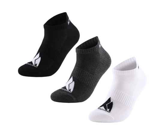 Набор из 3 пар спортивных носков Monterno Sport, черный, серый и белый, Цвет: белый, черный, серый, Размер: 38-42